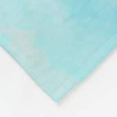 Couverture Polaire Tranquille Tropical Vert Bleu avec bordure or (Coin)