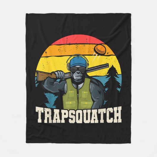 Couverture Polaire Trapsquatch Bigfoot Drôle Piège en Argile Tireur H (Devant)