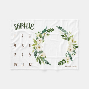 Couverture Polaire Traqueur de croissance - étape importante blanche