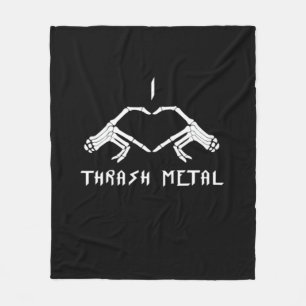Couverture Polaire Trash Squelette Mains Coeur Classique
