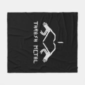 Couverture Polaire Trash Squelette Mains Coeur Classique (Devant (Horizontal))