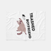 Couverture Polaire Trashed Boyfriend, Funny Trashed Panda Couples Pre (Devant (Horizontal))