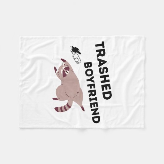 Couverture Polaire Trashed Boyfriend, Funny Trashed Panda Couples Pre (Devant (Horizontal))