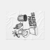 Couverture Polaire Trashed Panda, Funny Drunk Raccoon, Trash Panda Hu (Devant (Horizontal))