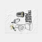 Couverture Polaire Trashed Panda, Funny Drunk Raccoon, Trash Panda Hu (Devant (Horizontal))