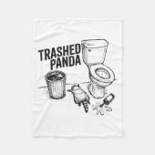 Couverture Polaire Trashed Panda Funny Drunk Racoon  (Devant)