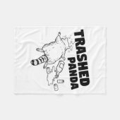 Couverture Polaire Trashed Panda Funny Drunk Racoon  (Devant (Horizontal))