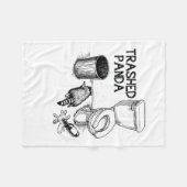 Couverture Polaire Trashed Panda Funny Drunk Racoon (Devant (Horizontal))