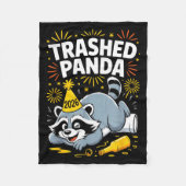 Couverture Polaire Trashed Panda New Year 2026 Funny Raccoon Design  (Devant)