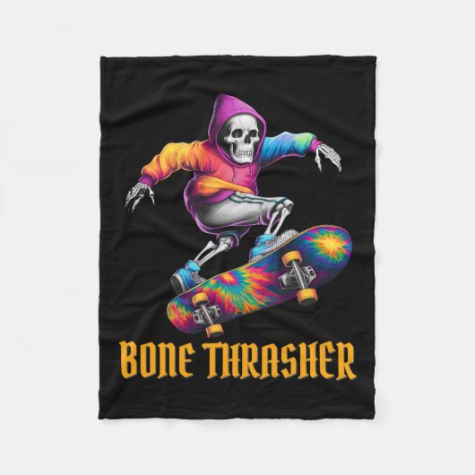 Couverture Polaire Trasher Skeleton Costume d'Halloween (Devant)