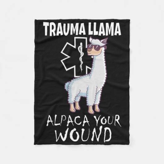 Couverture Polaire Trauma Llama Emt Design Medic Ems Alpaca Your Woun (Devant)