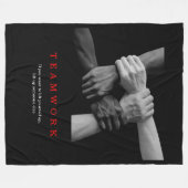 Couverture Polaire Travail D'Équipe Motivation Inspiration Citation M (Devant (Horizontal))