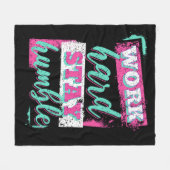 Couverture Polaire Travaille dur pour rester humble (Devant (Horizontal))