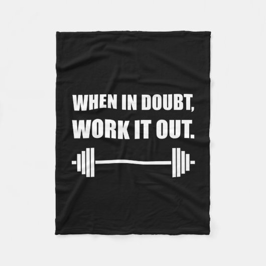 Couverture Polaire Travaillez-en cas de doute le séance (Devant)