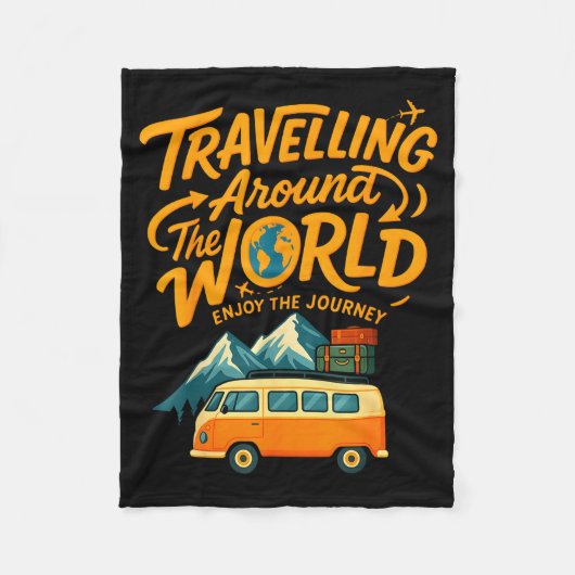 Couverture Polaire Traveling Around The World Van Life Adventure Desi (Devant)