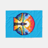 Couverture Polaire Traversée au coucher du soleil Voyage d'art Pixel  (Devant (Horizontal))