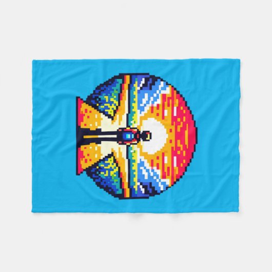 Couverture Polaire Traversée au coucher du soleil Voyage d'art Pixel  (Devant (Horizontal))