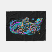 Couverture Polaire Traverser l'espace - Motocross Rider (Devant (Horizontal))
