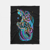 Couverture Polaire Traverser l'espace - Motocross Rider (Devant)