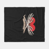 Couverture Polaire Traverser Mon Coeur (Espoir De Mourir) - Squelette (Devant (Horizontal))