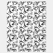 Couverture Polaire Treble Bass Clef Hearts Music Notes Motif (Devant)