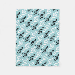 Couverture Polaire Treble Clef Musique Cadeau Musicien Groupe d'ensei