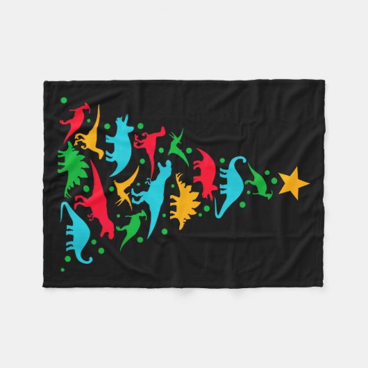Couverture Polaire Tree Rex Dinosaur Dino Tree Christmas Tree Funny (Devant (Horizontal))
