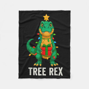 Couverture Polaire Tree Rex Drôle de dinosaure de Noël