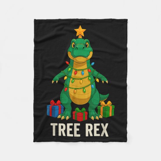 Couverture Polaire Tree Rex Funny Dinosaur Christmas  (Devant)