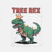 Couverture Polaire Tree Rex Ugly Christmas Sweater Dinosaur (Devant)