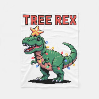 Couverture Polaire Tree Rex Ugly Christmas Sweater Dinosaur 