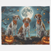 Couverture Polaire Treeing Walker Halloween Effrayant (Devant (Horizontal))