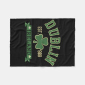 Couverture Polaire Trèfle Feuille de Trèfle Saint-Patrick de Dublin I (Devant (Horizontal))