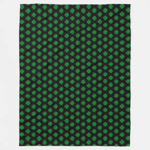 Couverture Polaire Trèfles à quatre feuilles de Bonne Fortune sur Fon
