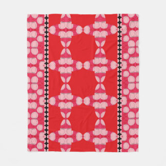 Couverture Polaire Trèfles de roses et de vagues