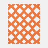 Couverture Polaire treillis orange en blanc (Devant)