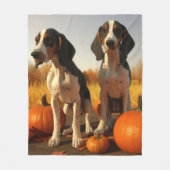 Couverture Polaire Trek Walker Coonhound Chiot Citrouille d'automne (Devant)