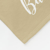 Couverture Polaire Trellis Monogramme Or et Gris | Couleurs Éditable (Coin)