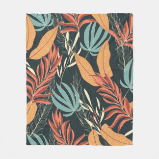 Couverture Polaire Trend seamless tropical pattern with bright yellow