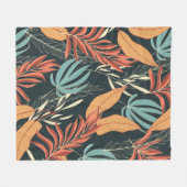 Couverture Polaire Trend seamless tropical pattern with bright yellow (Devant (Horizontal))