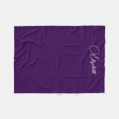 Couverture Polaire Trending manuscrit Nom du script foncé violet peti (Devant (Horizontal))