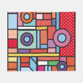 Couverture Polaire Trendy geometric elements memphis design. Retro st (Devant (Horizontal))