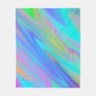 Couverture Polaire Trendy luxe vert bleu violet faux holographique