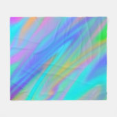 Couverture Polaire Trendy luxe vert bleu violet faux holographique (Devant (Horizontal))