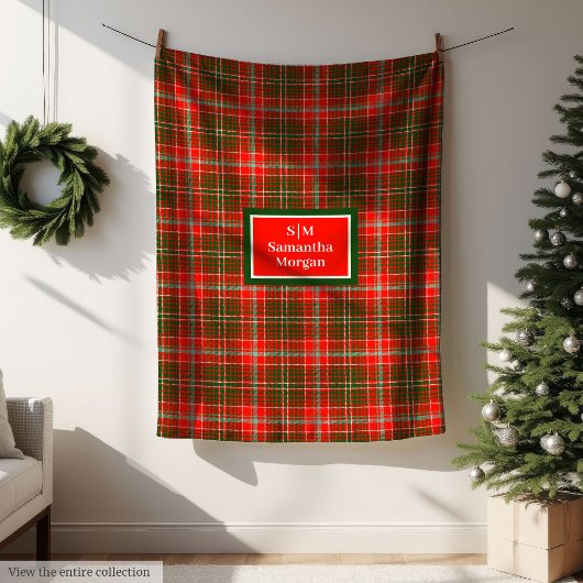 Couverture Polaire Trendy Tartan Blanket Personalized Christmas Gift