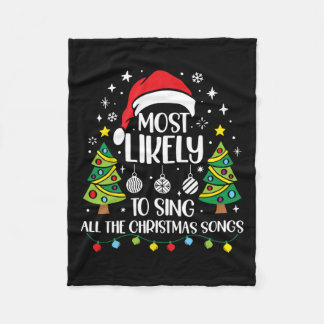 Couverture Polaire Très Probable De Chanter Les Chansons De Noël Fami