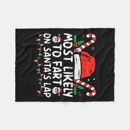 Couverture Polaire Très Probable De Commencer Sur Père Noël Lap Famil (Devant (Horizontal))