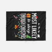 Couverture Polaire Très Probable De Dormir Pendant Noël M (Devant (Horizontal))