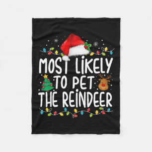 Couverture Polaire Très Probable De Pet La Famille De Noël Reindeer P