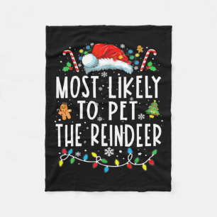 Couverture Polaire Très Probable De Pet Le Reindeer Drôle Noël Pa